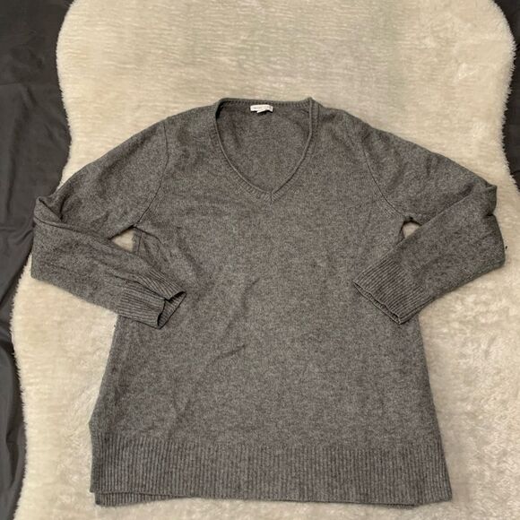 J. Jill Womens 100% Cashmere Gray Tunic Sweater Size Small Long Sleeve - Picture 1 of 7